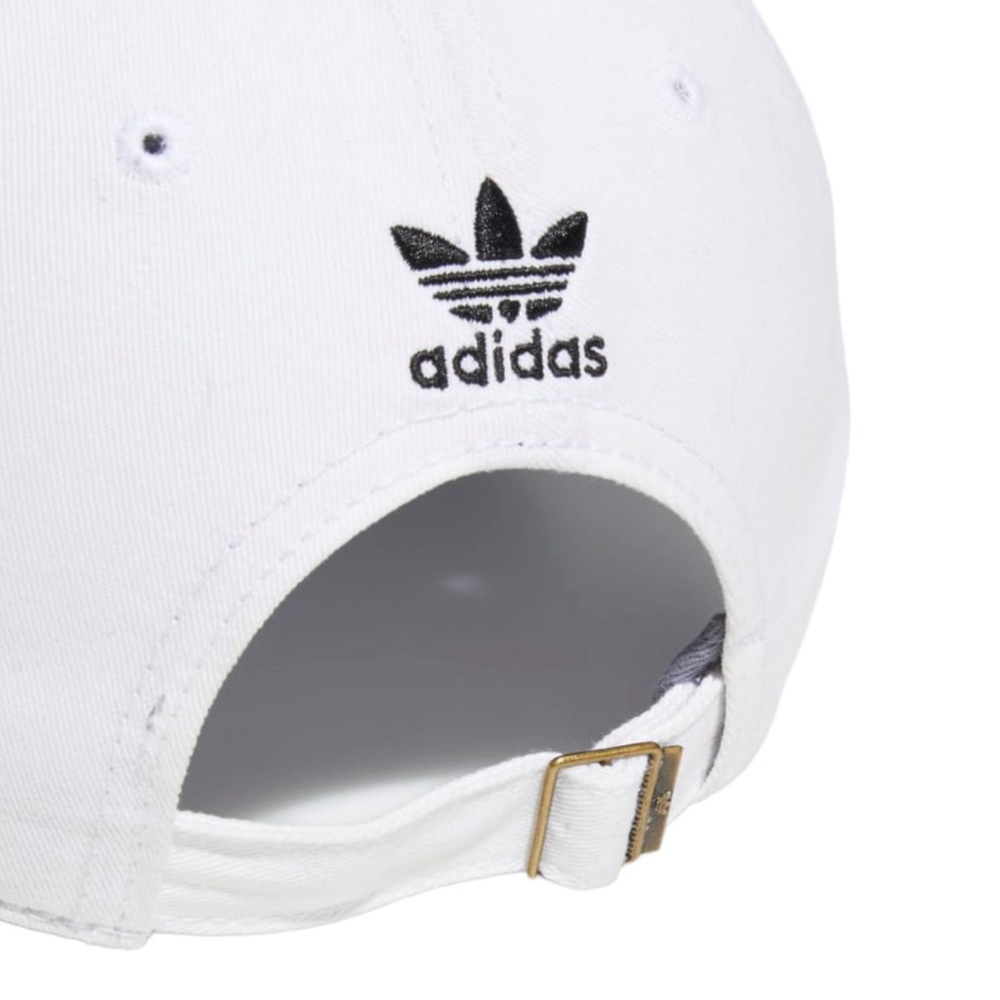 white adidas originals style women’s hat | adidas embroidered logo | adjustable - Picture 6 of 8